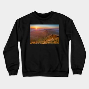 Sunrise over Cribyn, Brecon Beacons Crewneck Sweatshirt